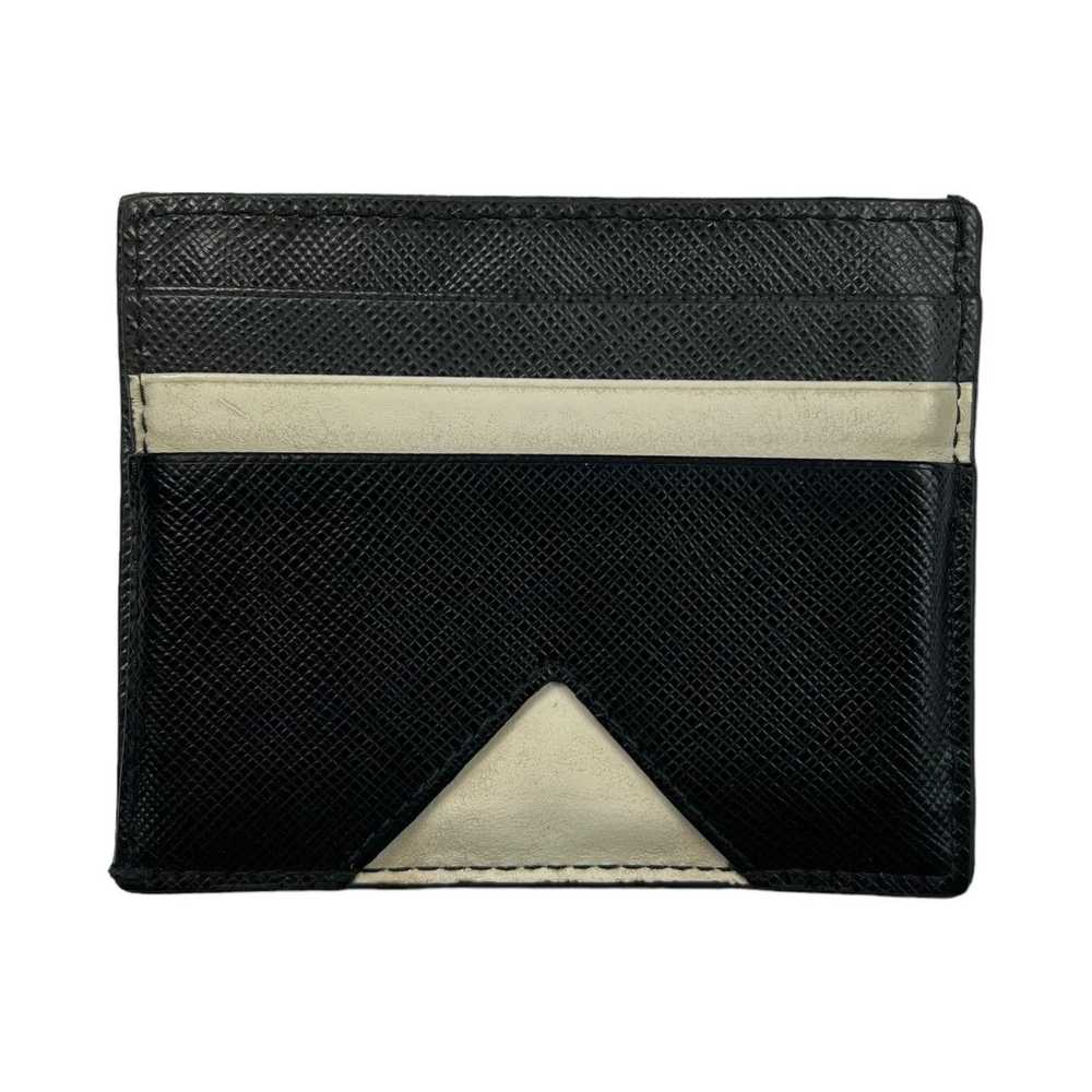 Prada Prada Saffiano Triangle Card Holder Wallet - image 2