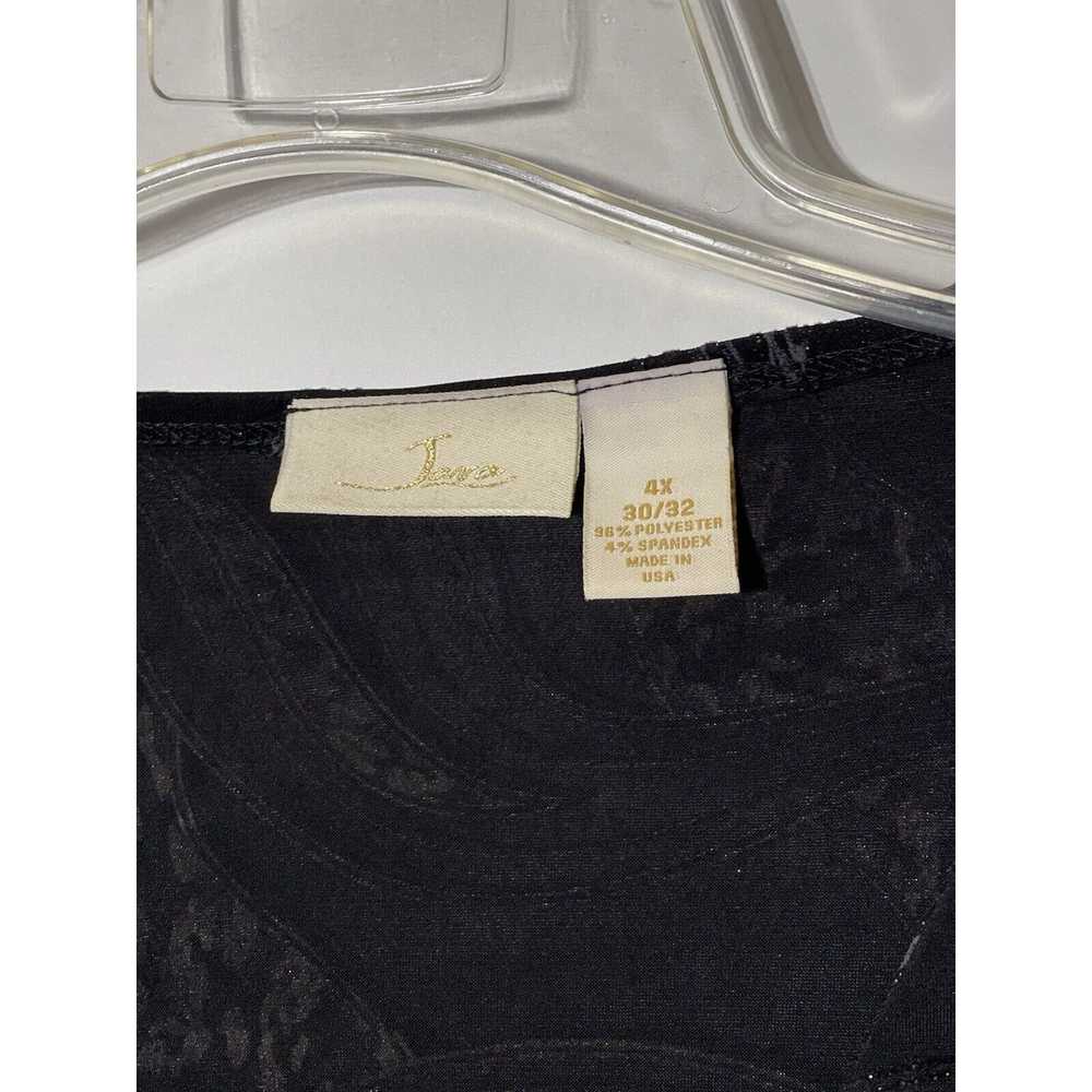 Other Vintage Womens Plus 4X Tunic Black Glitter … - image 7