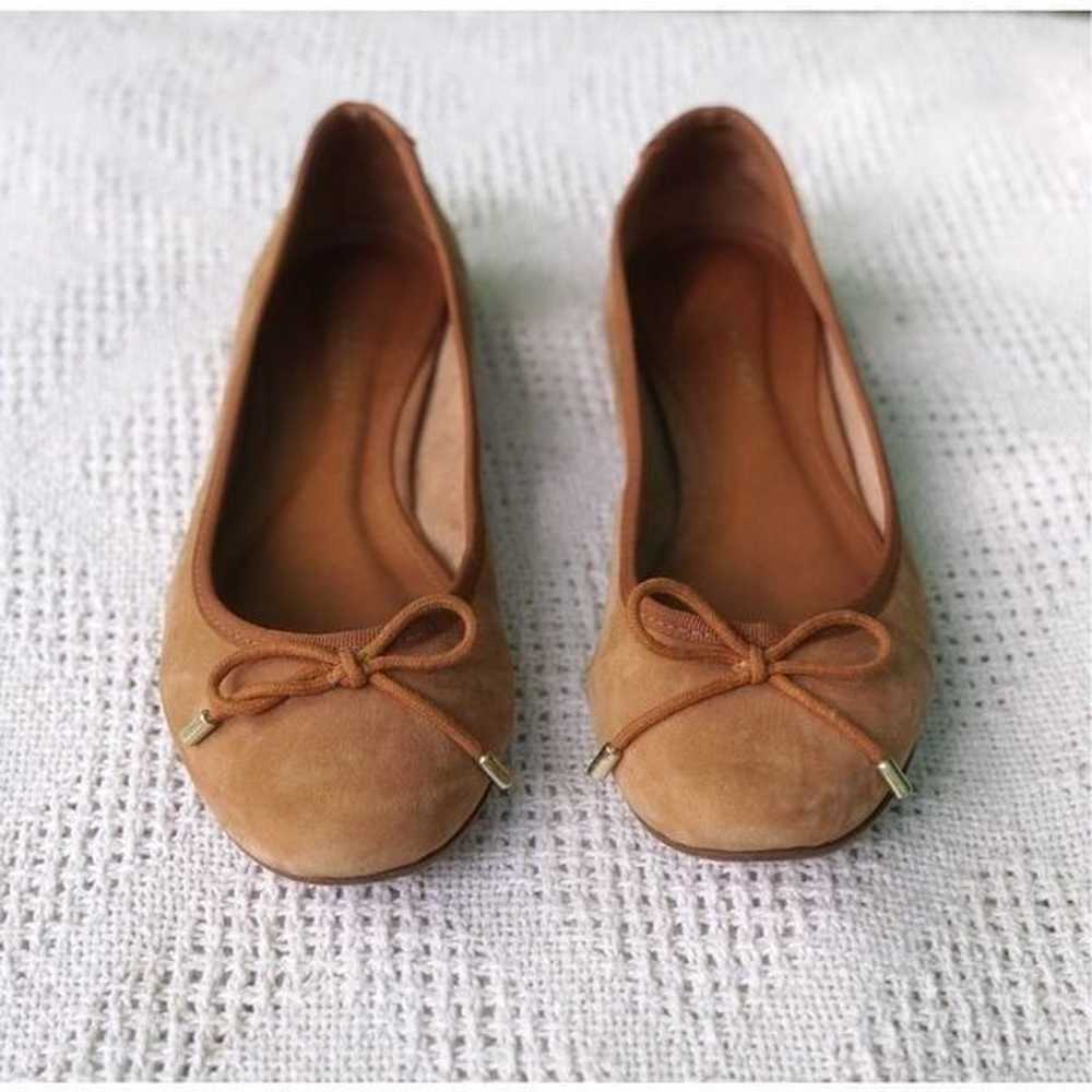 Cosmo Paris Camel Tan Suede Leather Ballet Flats - image 3