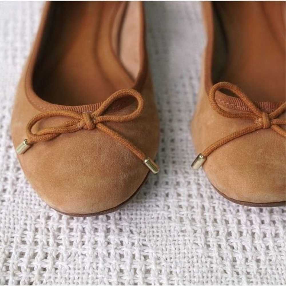 Cosmo Paris Camel Tan Suede Leather Ballet Flats - image 4