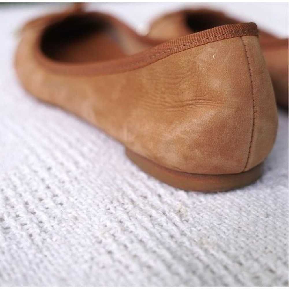 Cosmo Paris Camel Tan Suede Leather Ballet Flats - image 7