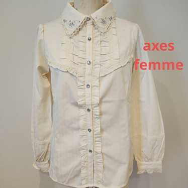 axes femme Frill Lace Collar Long Sleeve Blouse - image 1