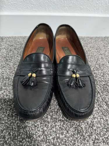 Gucci × Vintage Vintage Gucci Loafers - Black Lea… - image 1