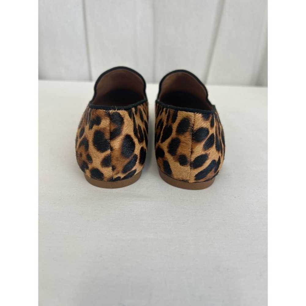 J Crew Factory Leopard calf hair smoking loafers … - image 3