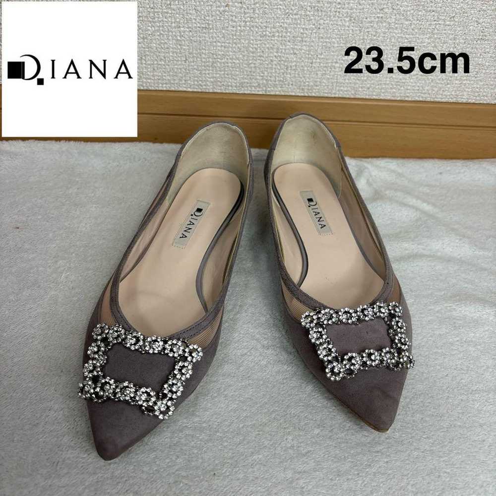 DIANA Rhinestone-Embellished Flat Pumps 23.5cm - image 1