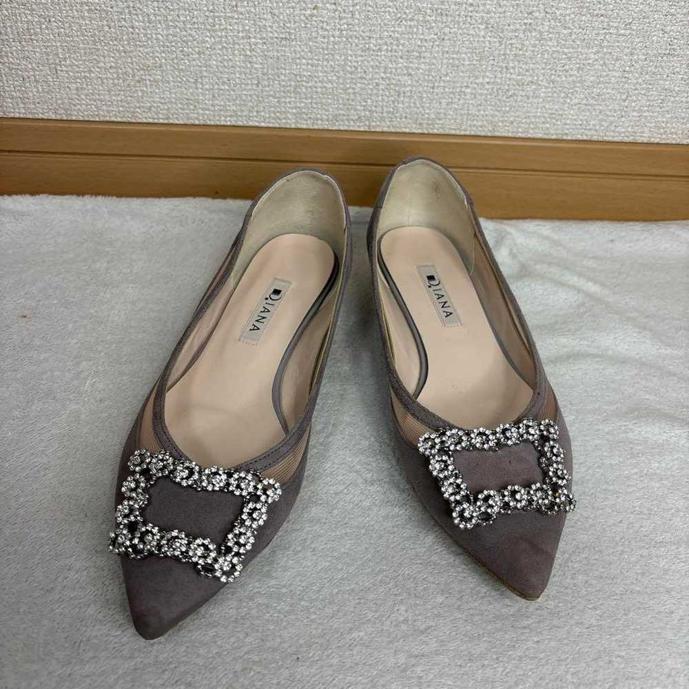 DIANA Rhinestone-Embellished Flat Pumps 23.5cm - image 2