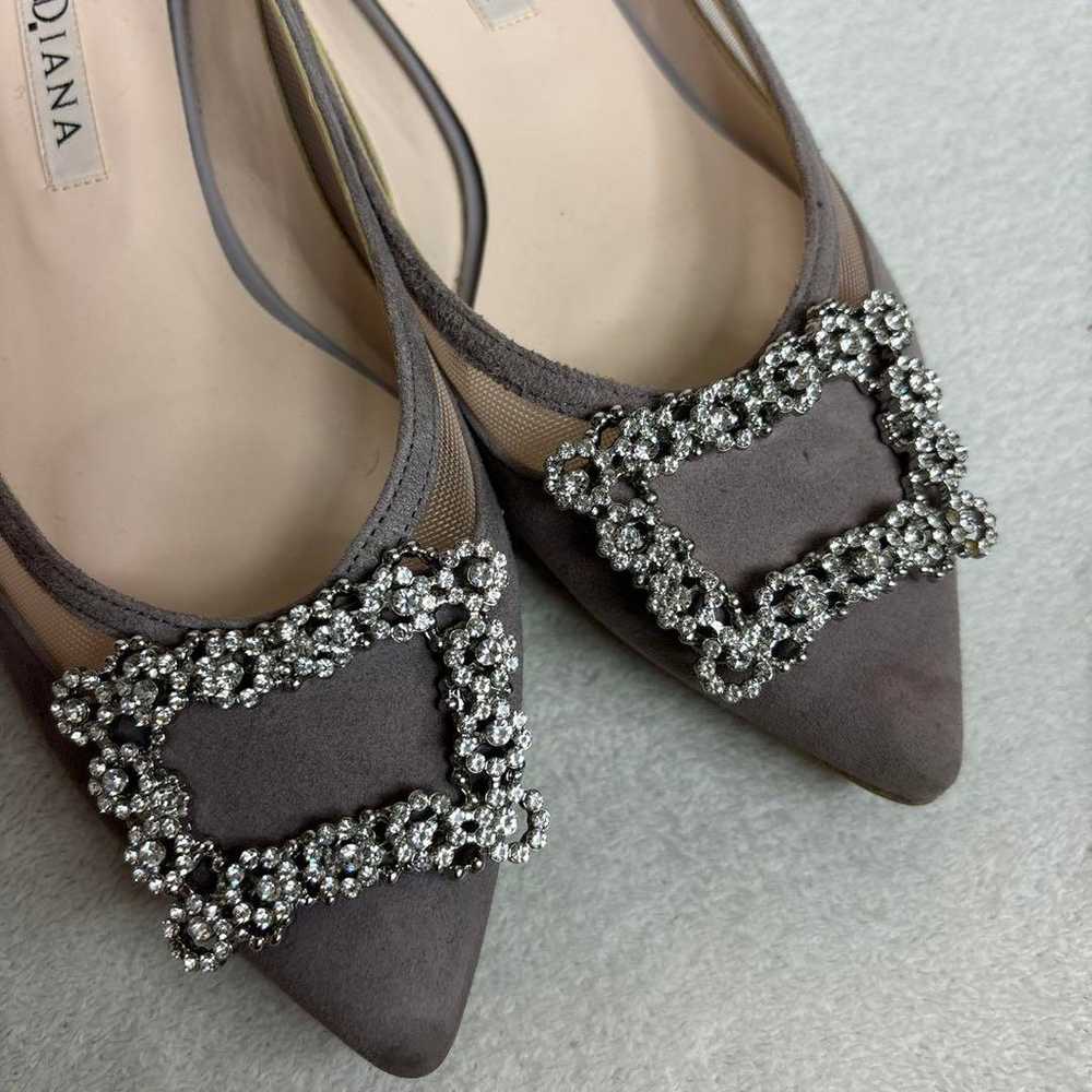 DIANA Rhinestone-Embellished Flat Pumps 23.5cm - image 4