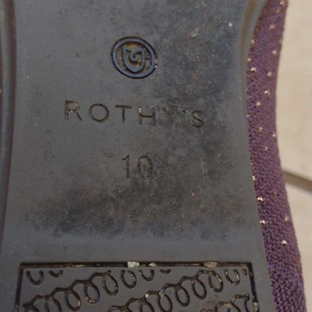 Rothy's Eggplant Metallic Round Toe Flats Comfort… - image 10