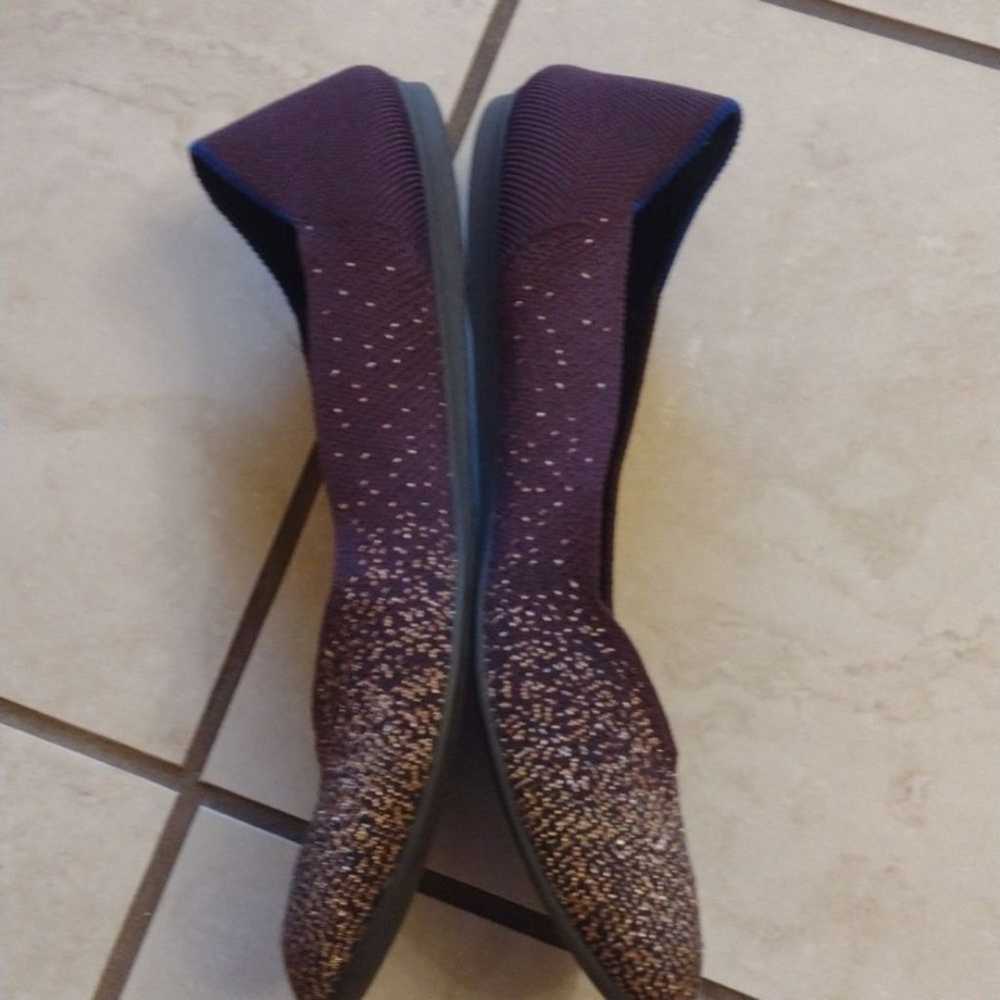 Rothy's Eggplant Metallic Round Toe Flats Comfort… - image 7