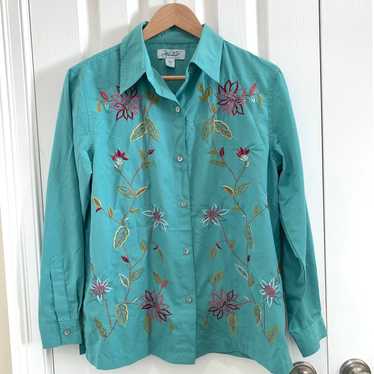 Beautiful Vintage Haband! Embroidered Floral 80s … - image 1