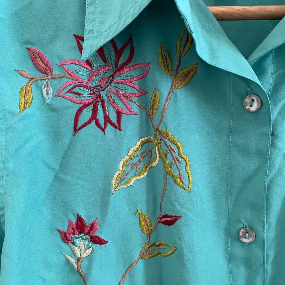 Beautiful Vintage Haband! Embroidered Floral 80s … - image 3