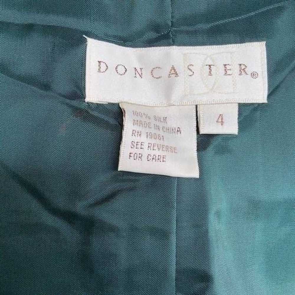 True vintage 90’s doncaster silk green prom top - image 5