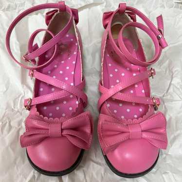 Angelic Pretty Pink Ribbon Flat Shoes - image 1