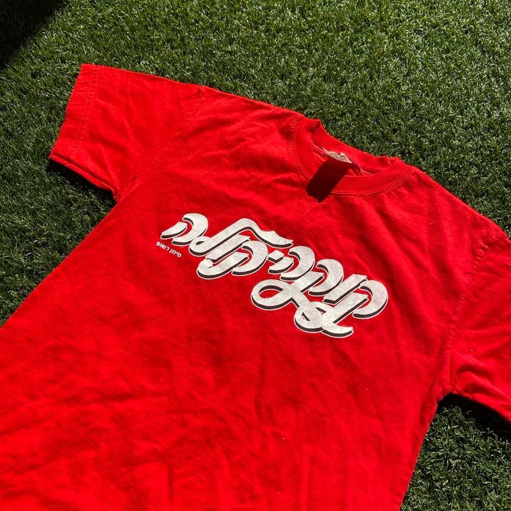 VTG 80’s Hebrew Coca Cola Red Tee - image 3