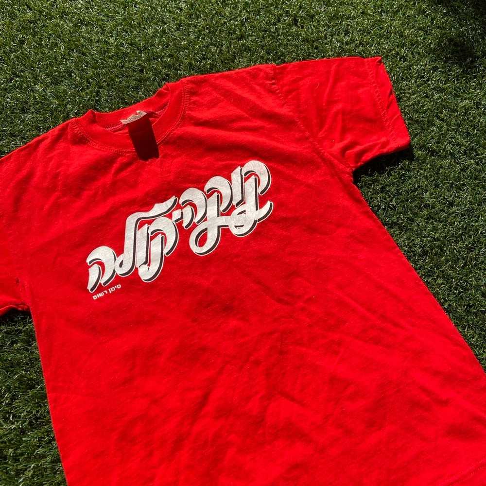 VTG 80’s Hebrew Coca Cola Red Tee - image 4