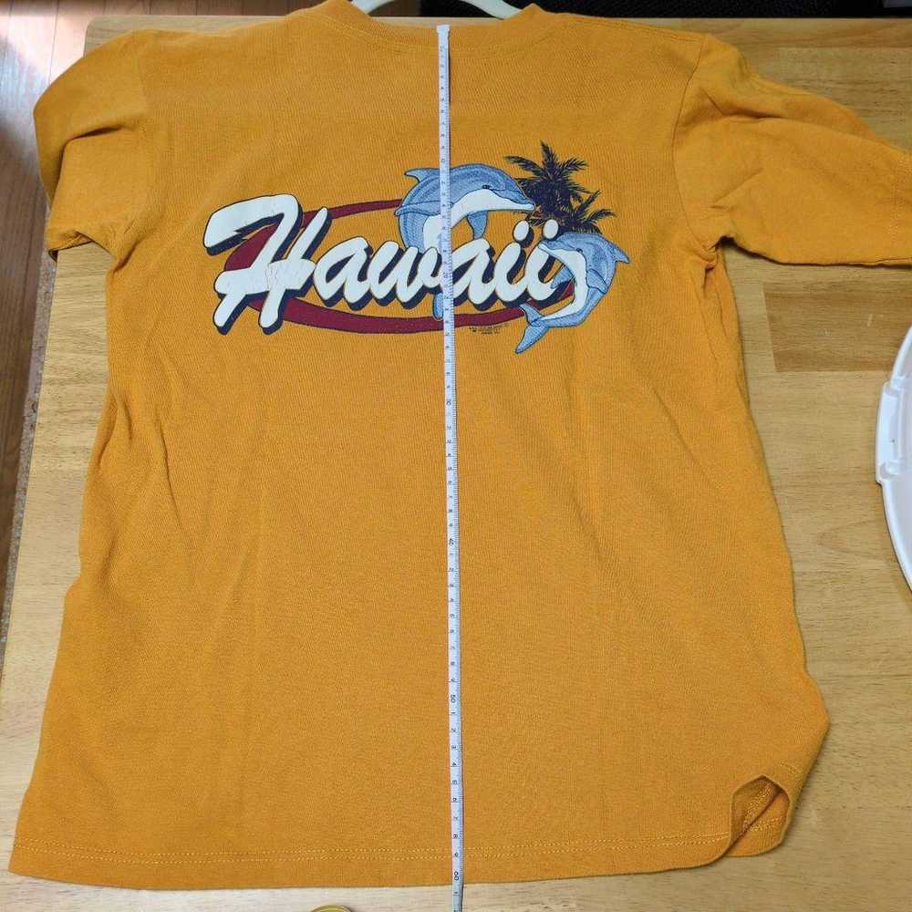 Hawaii T-shirt Size S Orange Vintage Hawaii Dolph… - image 11