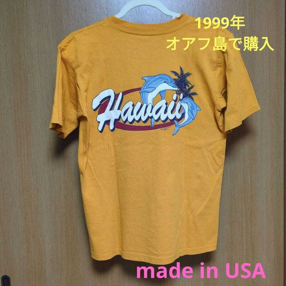 Hawaii T-shirt Size S Orange Vintage Hawaii Dolph… - image 1