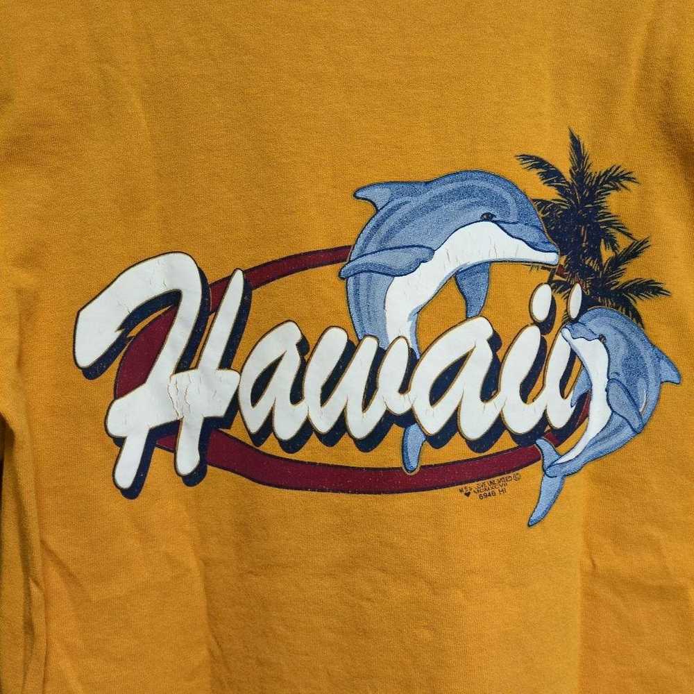 Hawaii T-shirt Size S Orange Vintage Hawaii Dolph… - image 5