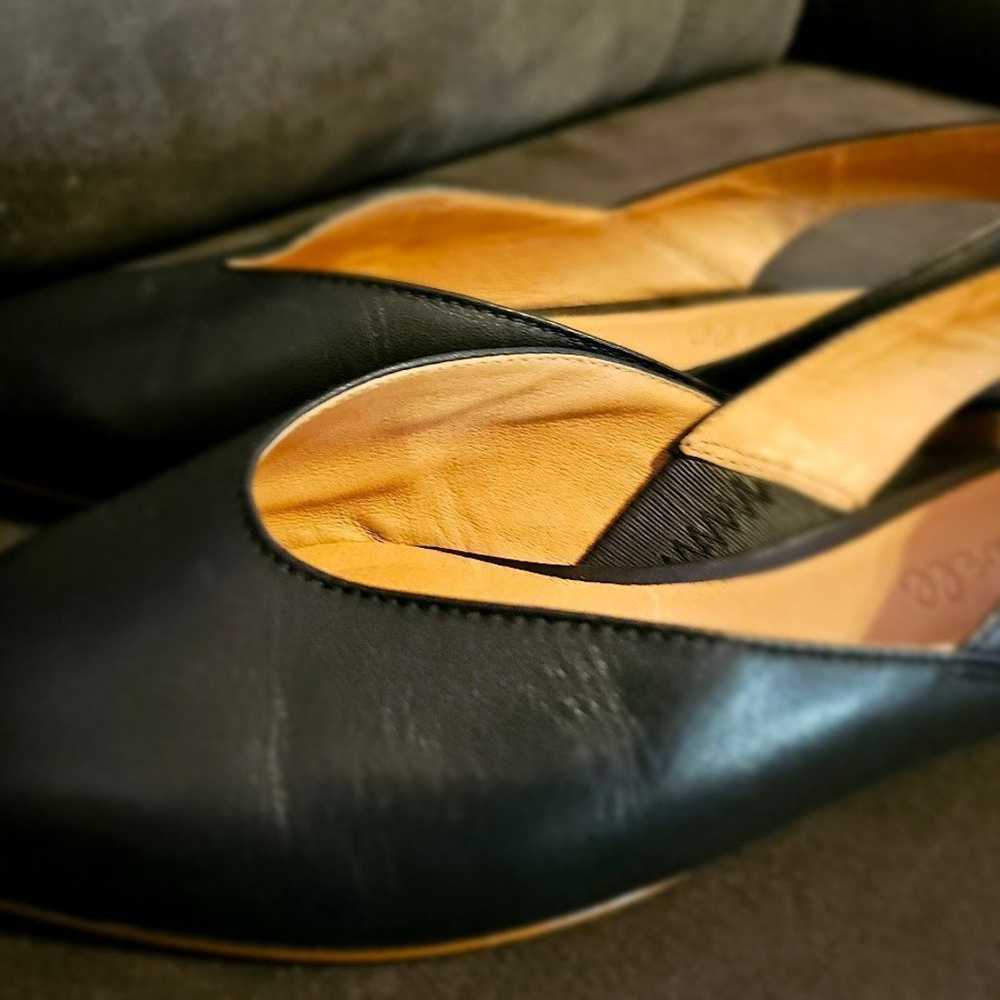 MADEWELL Black Leather Ava Slingback flats sz5 - image 4