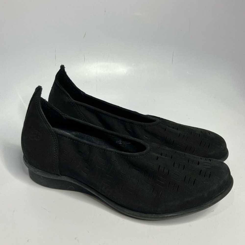 Loints Holland black flats perforated leather siz… - image 1