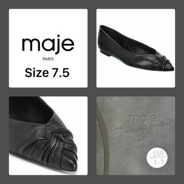 New Maje Leather Ballerina Flats Size 7.5 - image 1