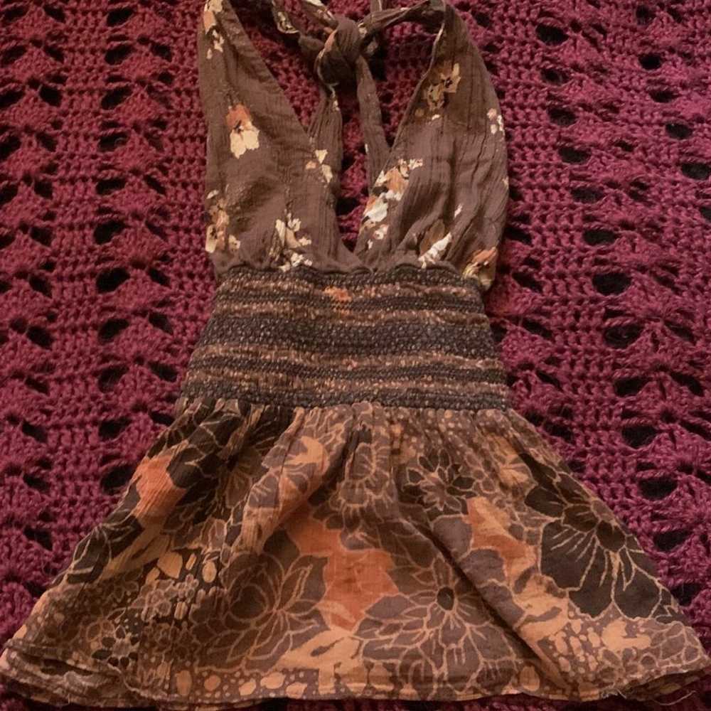 Free People Hatler Top Brown Y2k halter top - image 1