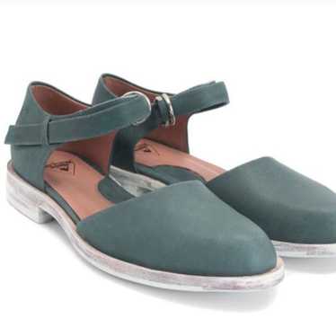 Fluevog Modvogs Blue Anna Maria Mary Jane Leather… - image 1