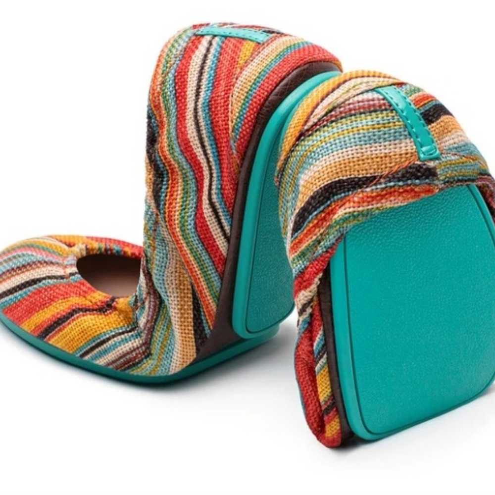 Tieks sunset stripe vegan flats, size 11 - image 1