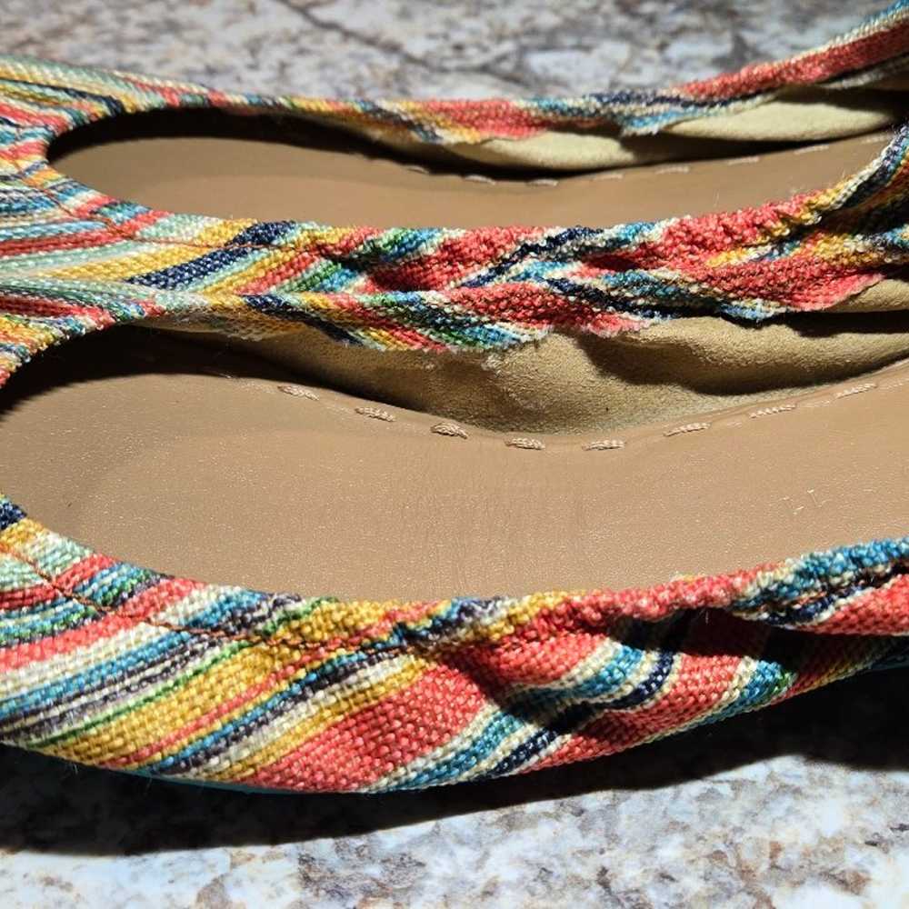 Tieks sunset stripe vegan flats, size 11 - image 3