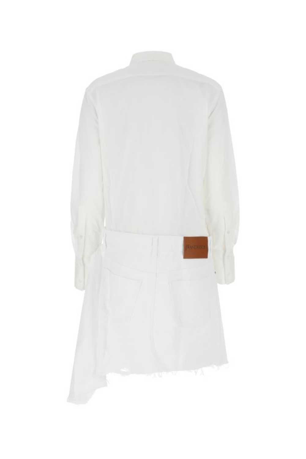 White Poplin And Denim Dress - image 4