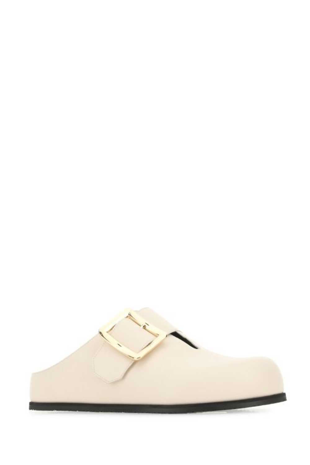 Ivory Leather Lulu Slippers - image 4