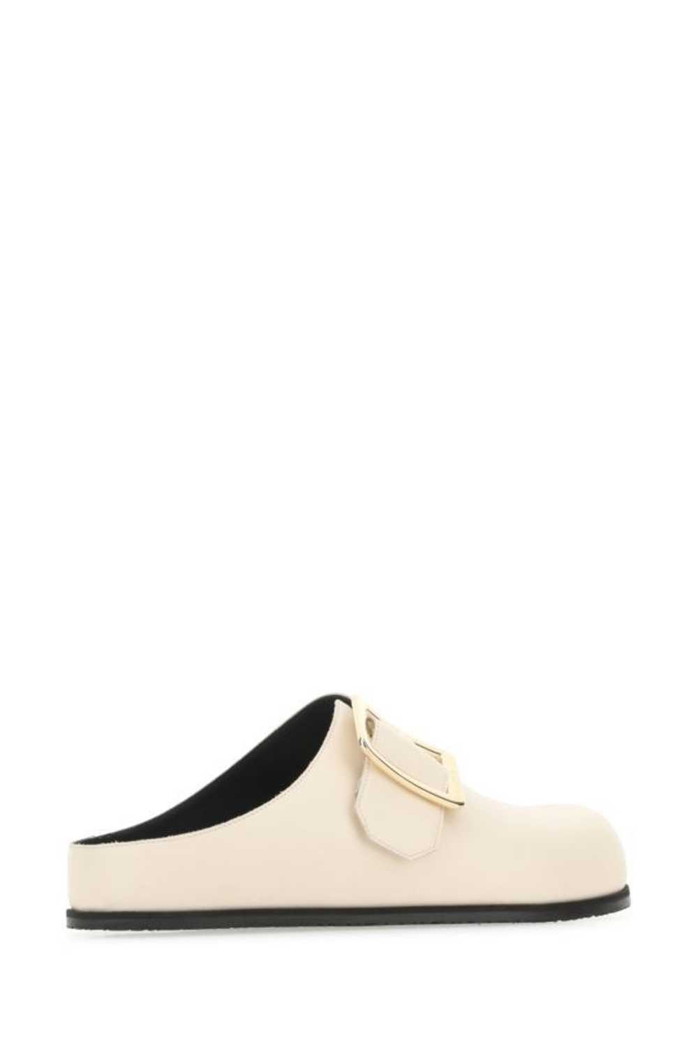 Ivory Leather Lulu Slippers - image 5