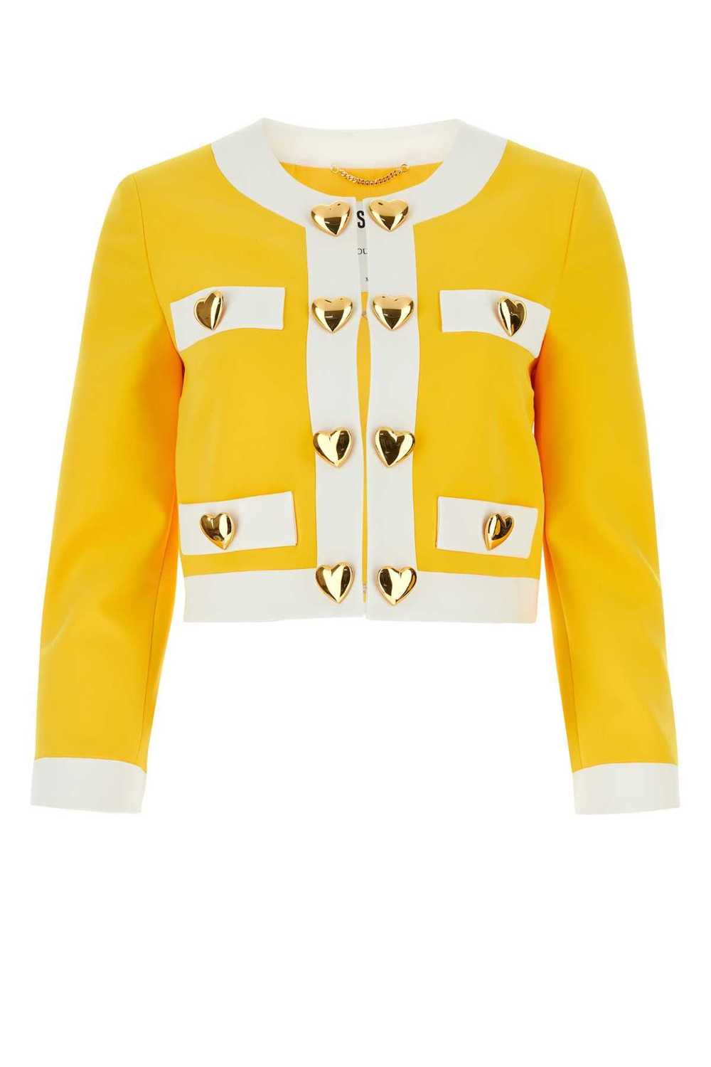 Yellow Stretch Jersey Blazer - image 1