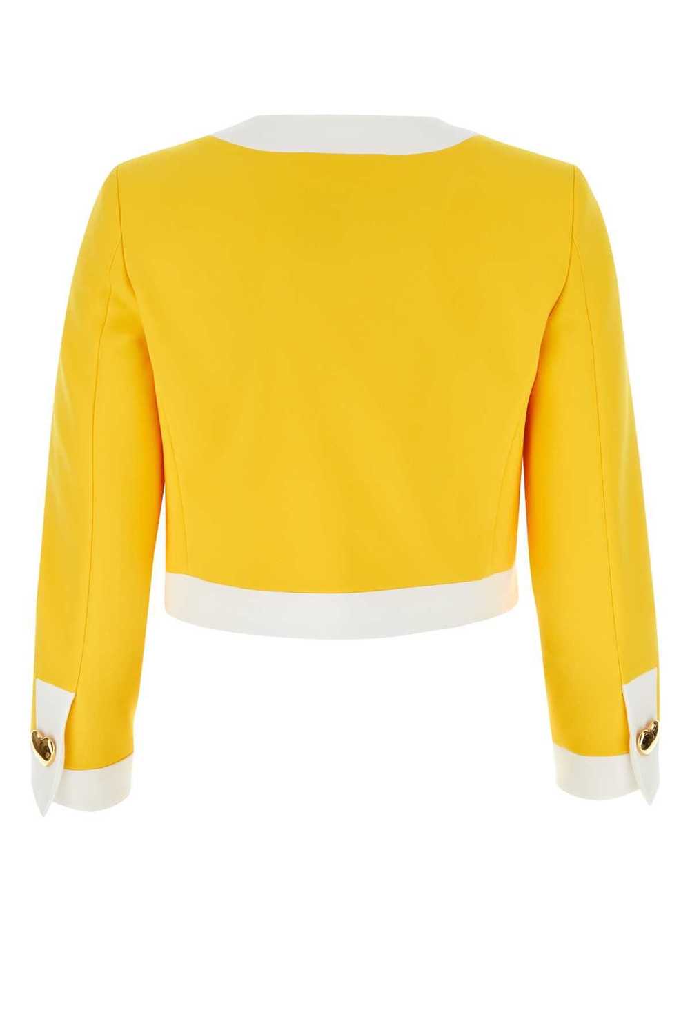 Yellow Stretch Jersey Blazer - image 2