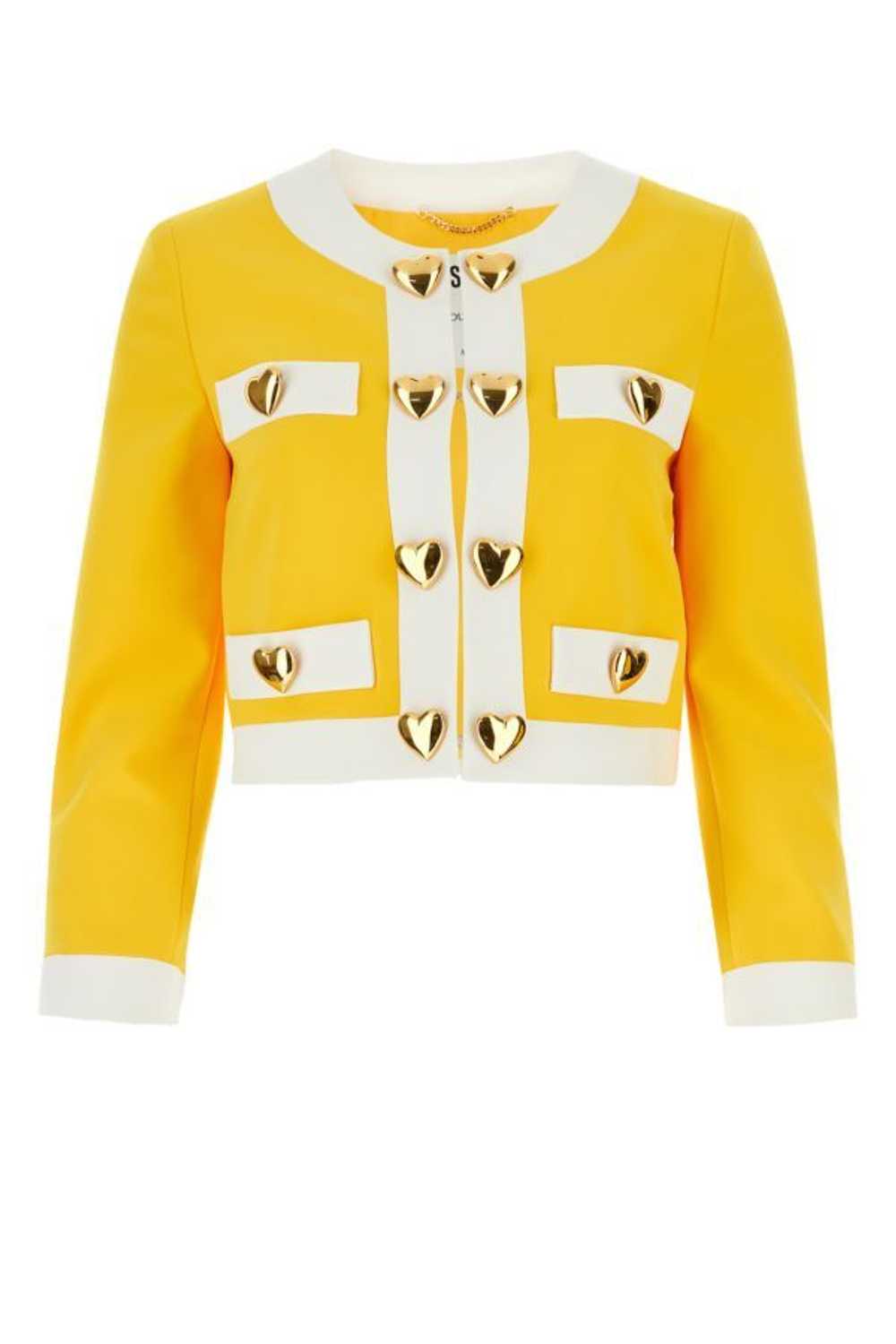 Yellow Stretch Jersey Blazer - image 3