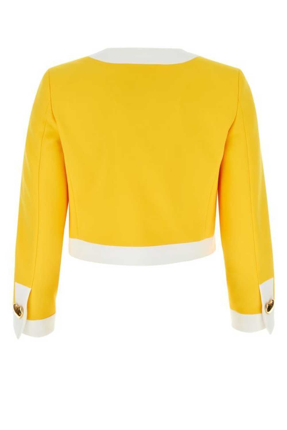 Yellow Stretch Jersey Blazer - image 4