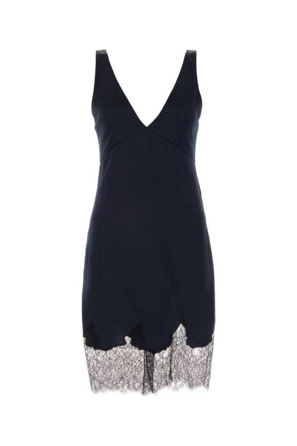 Midnight Blue Satin Mini Dress - image 3