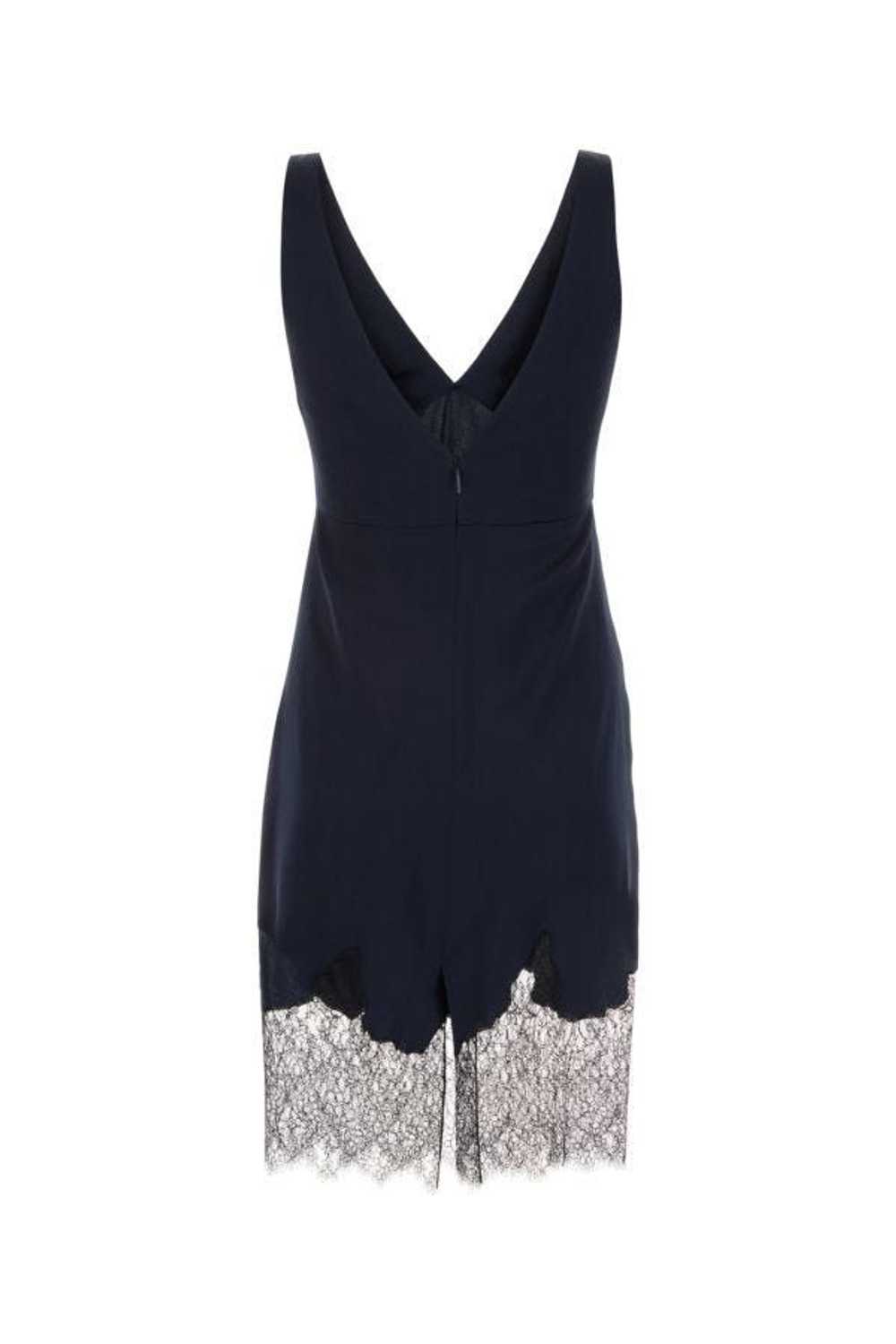 Midnight Blue Satin Mini Dress - image 4