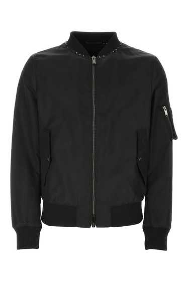 Black Nylon Bomber Jacket