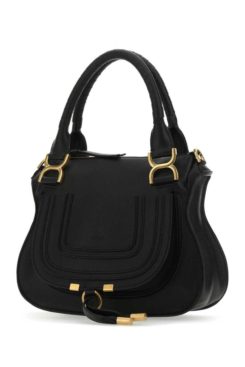 Black Leather Small Marcie Handbag - image 2