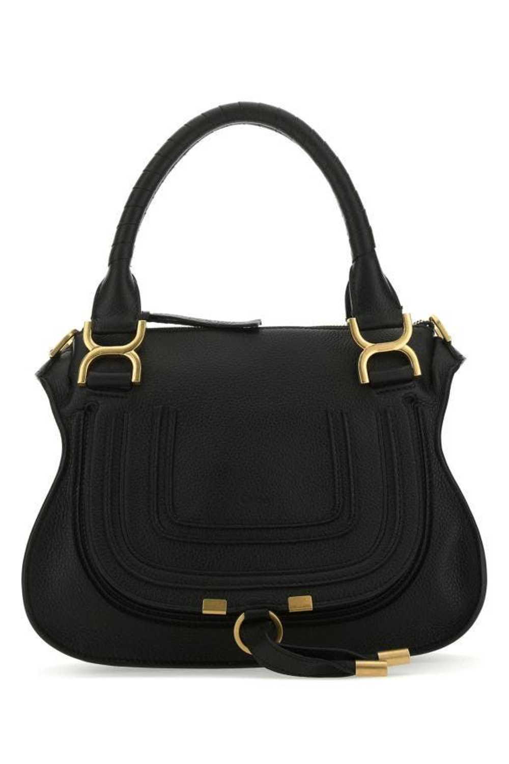 Black Leather Small Marcie Handbag - image 3