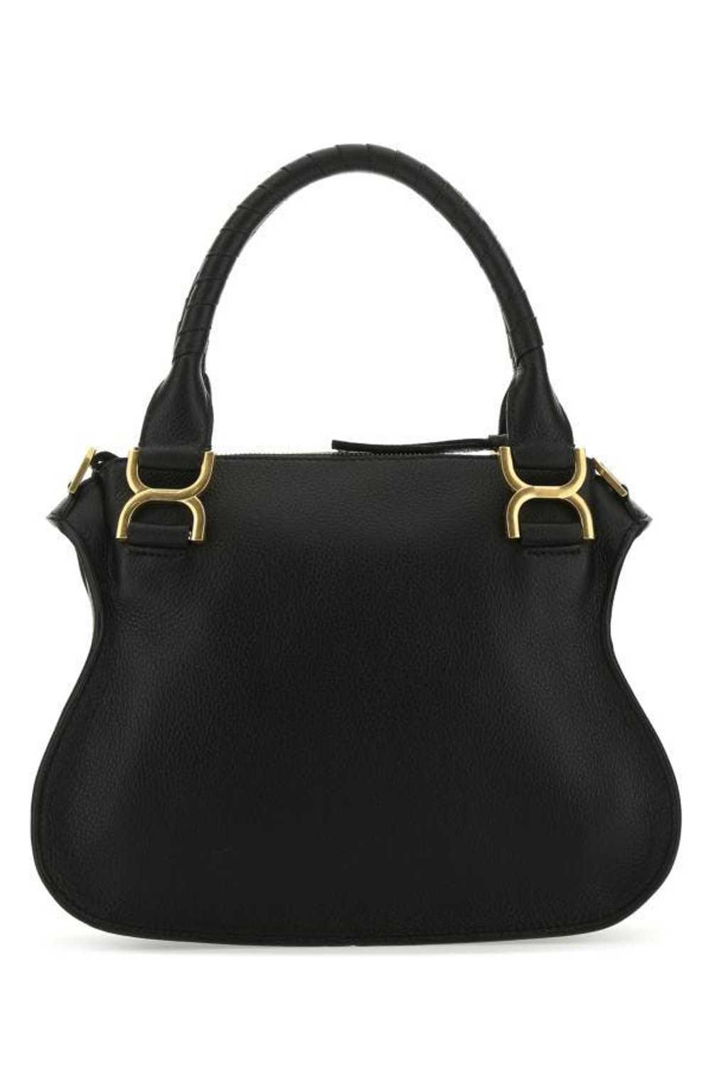 Black Leather Small Marcie Handbag - image 5