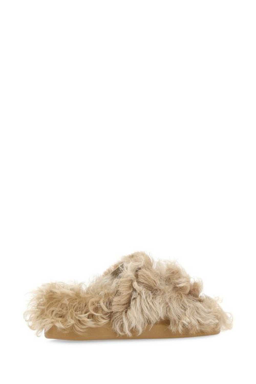 Beige Eco Fur Slippers - image 5