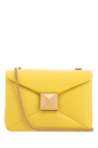 Yellow Nappa Leather One Stud Shoulder Bag - image 1