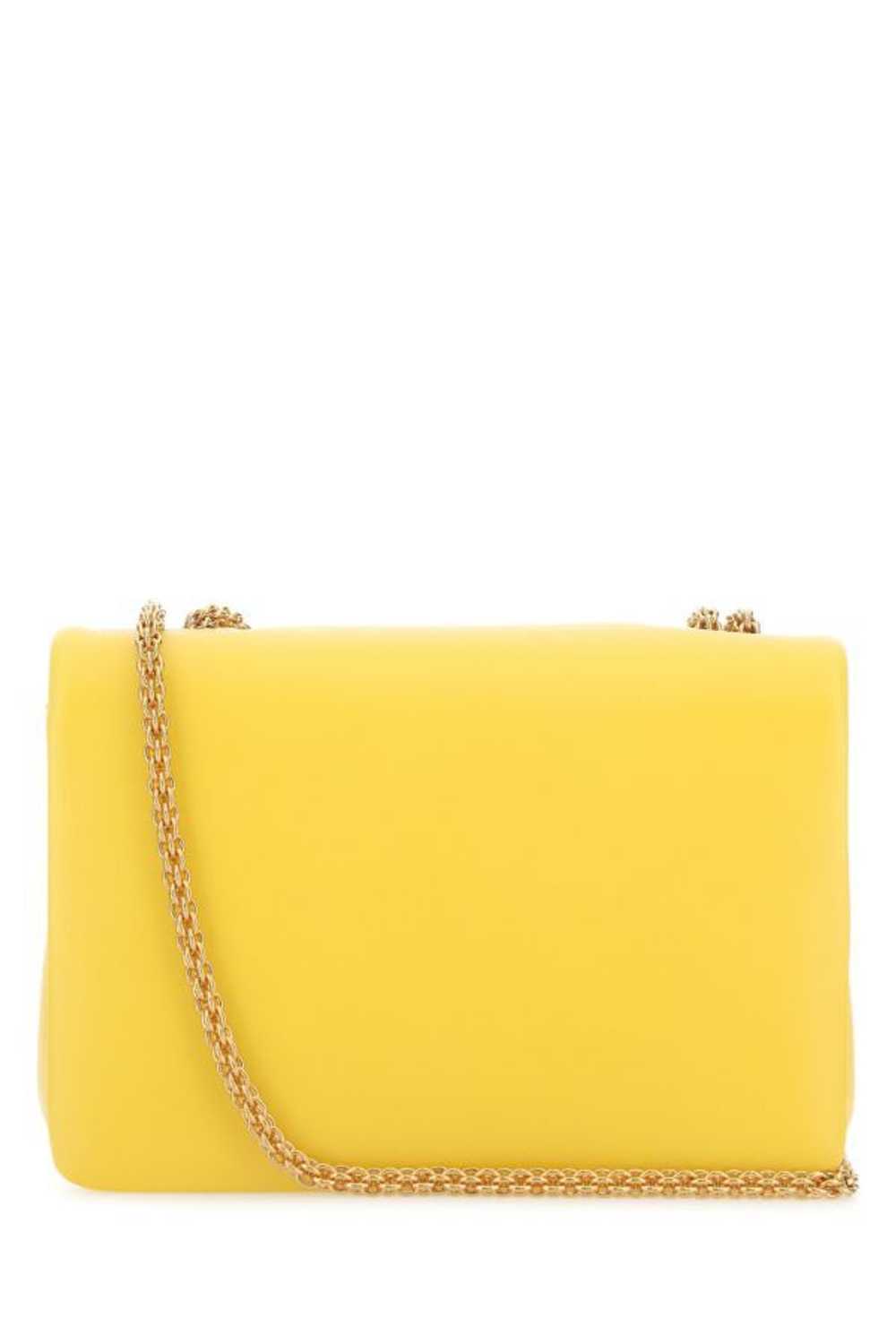 Yellow Nappa Leather One Stud Shoulder Bag - image 5