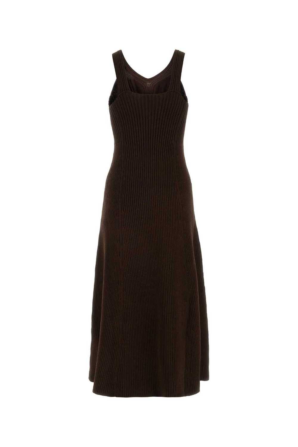 Chocolate Cotton Blend Dress - image 2