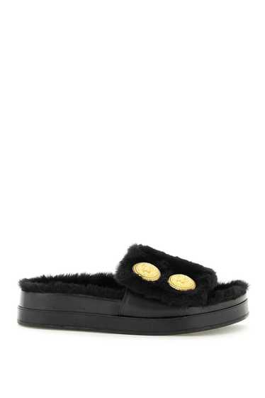 FAUX FUR TAM SLIDES BALMAIN - image 1