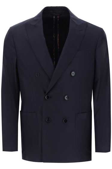 Etro Stripe Wool Double-Breasted Blazer