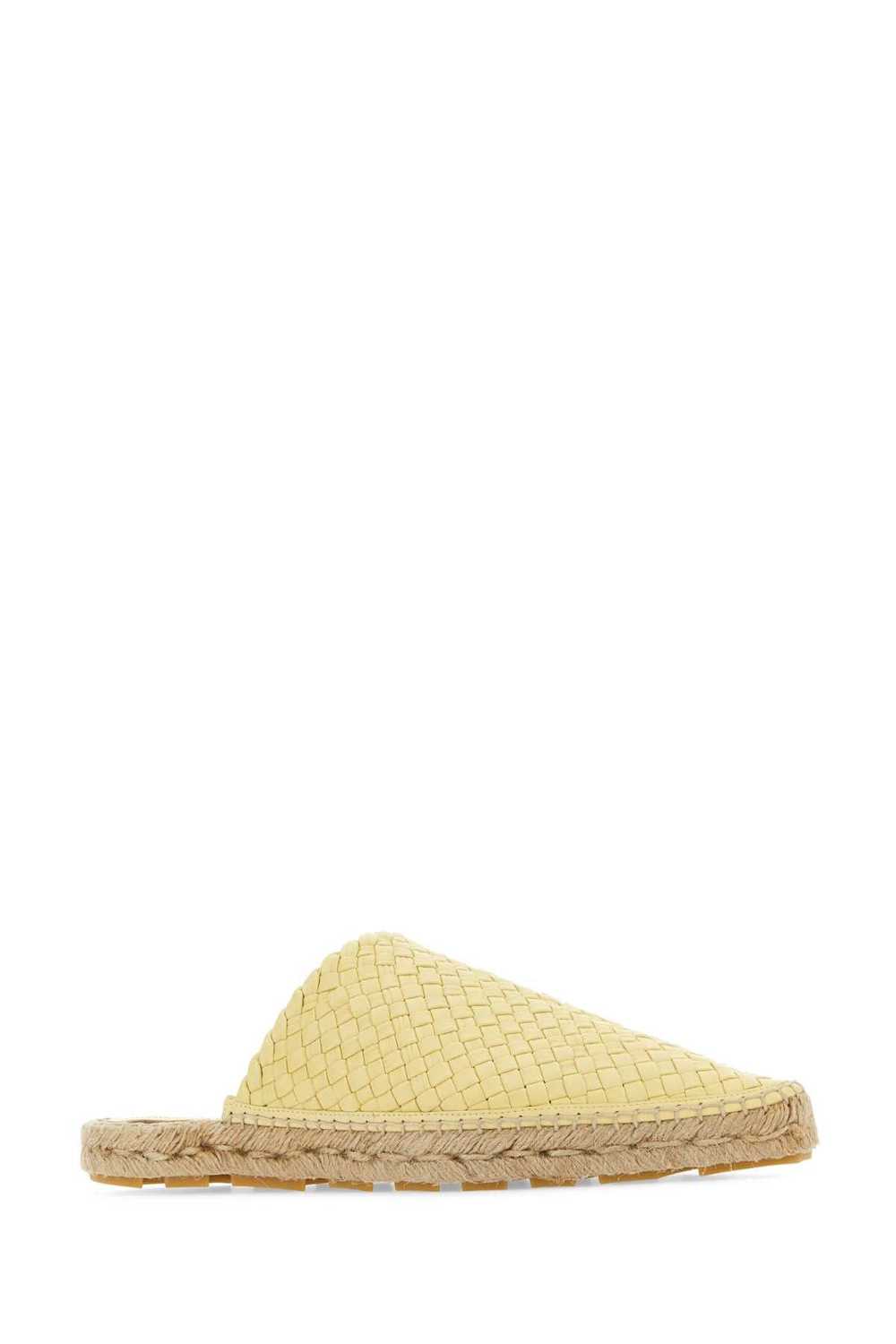 Pastel Yellow Nappa Leather Intreccio Espadrilles - image 2