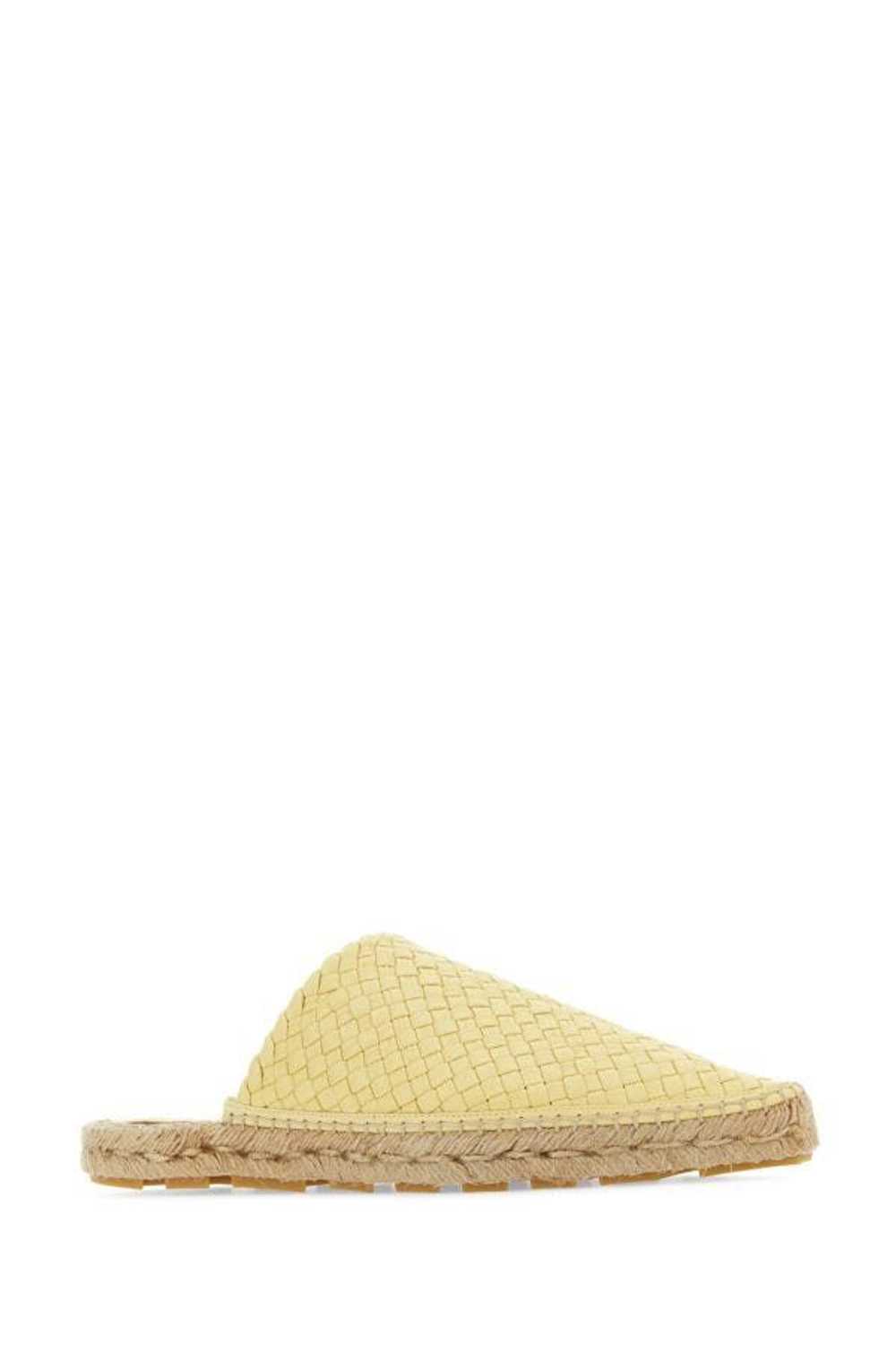 Pastel Yellow Nappa Leather Intreccio Espadrilles - image 4